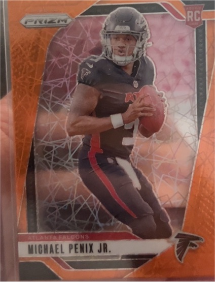 2024 Panini Prizm Orange Lazer Prizm RC Michael Penix Jr. — front