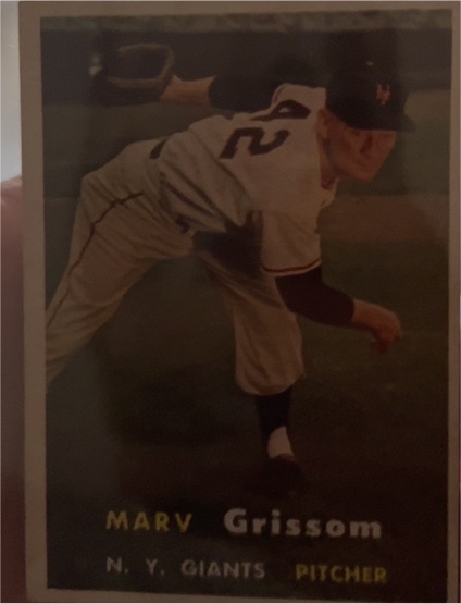 1957 Topps #216 Marv Grissom — front