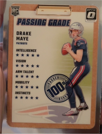 2024 Panini Donruss Optic #4 Drake Maye Passing Grade Rookie — front