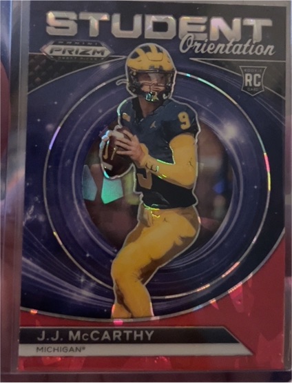 2024 Panini Prizm Draft Picks Student Orientation #SO-JJM J.J. McCarthy — front