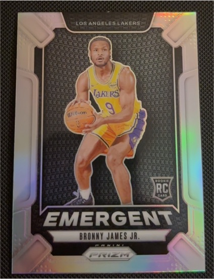 2024-25 Panini Prizm #8 Bronny James Jr. Emergent — front