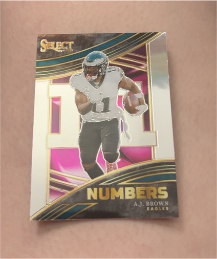 2023 Panini Select #NMB-ABR A.J. Brown Select Numbers — front