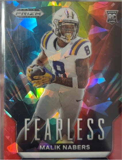 2024 Panini Prizm Draft Picks #F-MN Malik Nabers Fearless Red Ice — front