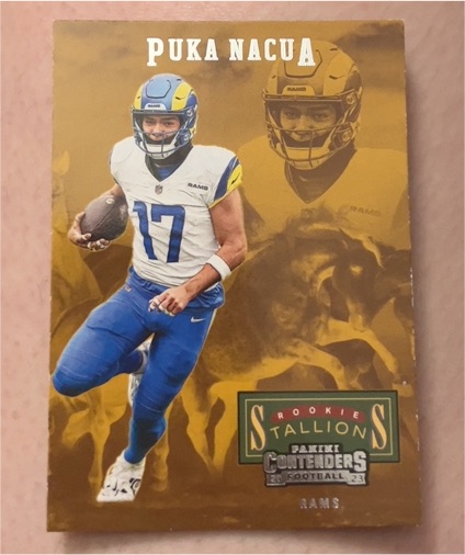 2023 Panini Contenders #19 Puka Nacua Rookie Stallions — front