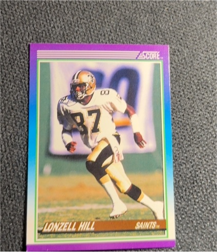 1990 Score #187 Lonzell Hill — front