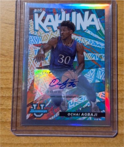 2021 Bowman University Big Kahuna #BK-15 Ochai Agbaji — front
