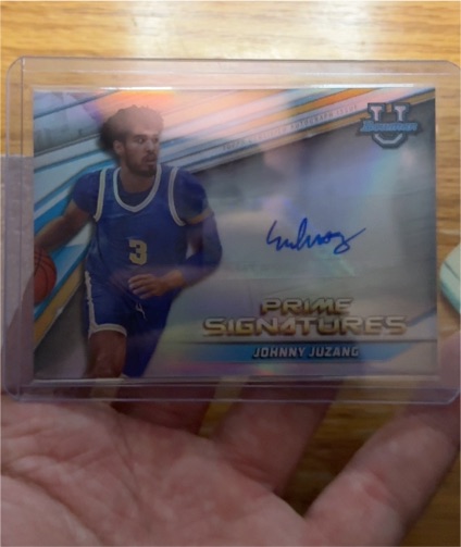 2021 Bowman University Prime Signatures #PCS-JJ Johnny Juzang — front