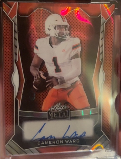 2025 Leaf Metal Cameron Ward Rookie Auto — front