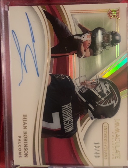 2023 Panini Immaculate #1 Bijan Robinson — front