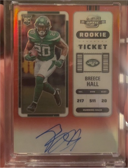 2022 Panini Contenders Optic Rookie Ticket Breece Hall — front