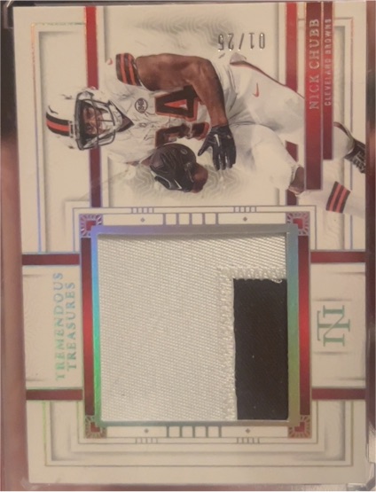 2023 Panini National Treasures Tremendous Treasures #07/25 Nick Chubb — front