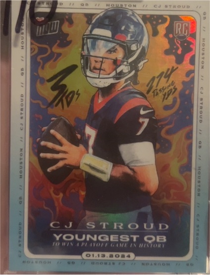 2023 Topps Now #CJ2 CJ Stroud Rookie Youngest QB To Win Playoff Game — front