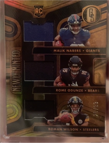 2024 Panini Gold Standard #NMMT-WR3 Malik Nabers / Rome Odunze / Roman Wilson — front