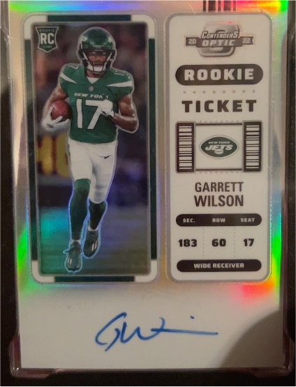 2022 Panini Contenders Optic #117 Garrett Wilson Rookie Ticket — front