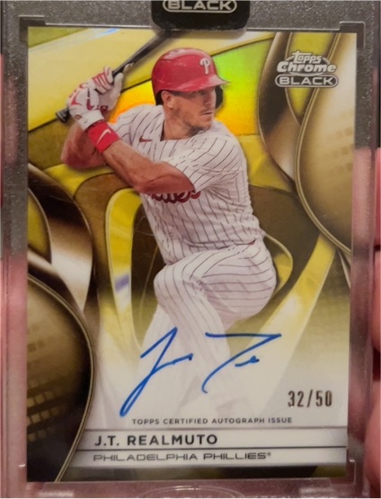 2025 Topps Chrome Black #32 J.T. Realmuto — front
