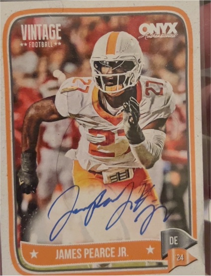 2024 Onyx Vintage Autographs #VAJAPE James Pearce Jr. — front
