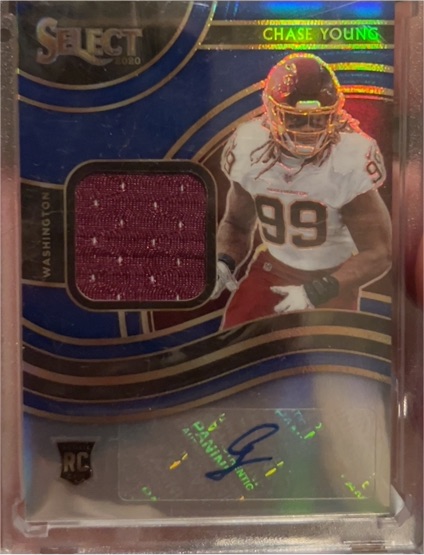 2020 Panini Select Chase Young Rookie Patch Auto — front