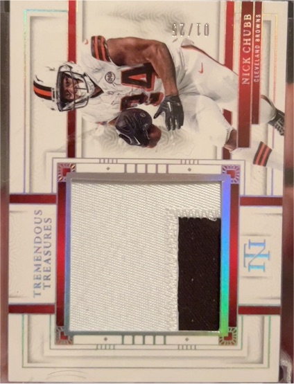 2023 Panini National Treasures Tremendous Treasures #TTR-NCH Nick Chubb — front