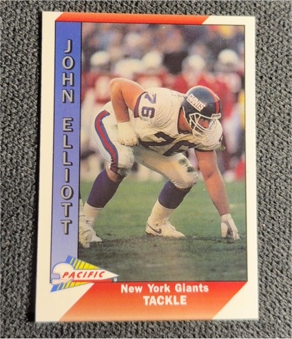 1991 Pacific Football #345 John Elliott — front