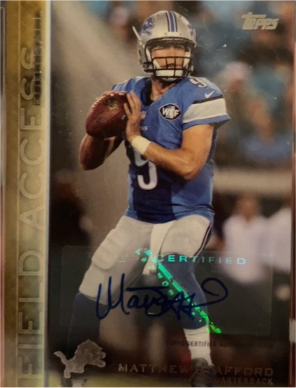 2015 Topps Field Access #126 Matthew Stafford — front