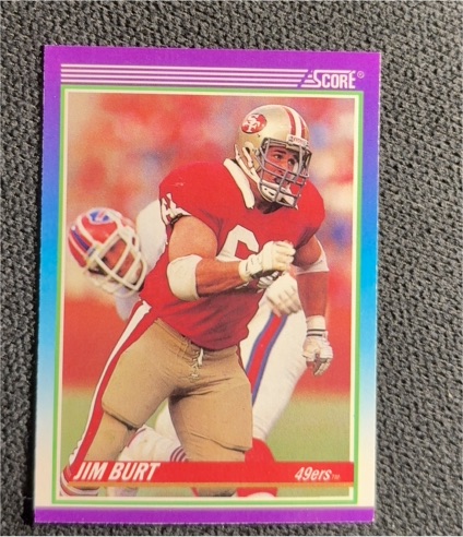 1990 Score #221 Jim Burt — front