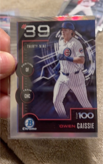 2025 Bowman Chrome #BTP-39 Owen Caissie — front