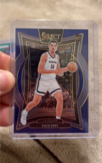 2024-25 Panini Select #98 Zach Edey Concourse Blue Rookie — front