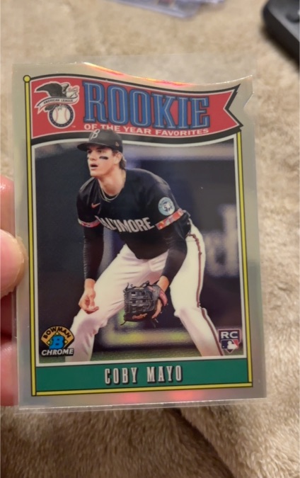 2025 Bowman Chrome Rookie of the Year Favorites #ROY-2 Coby Mayo — front