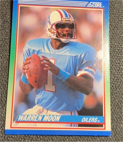 1990 Score #105 Warren Moon — front