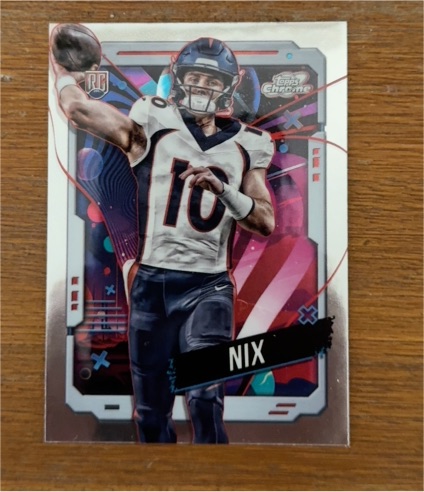2024 Topps Chrome Cosmic #127 Bo Nix — front