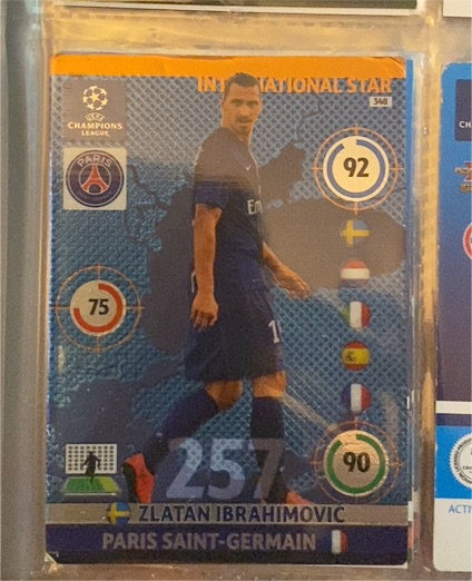 2014 Panini Adrenalyn XL UEFA Champions League #348 Zlatan Ibrahimovic — front
