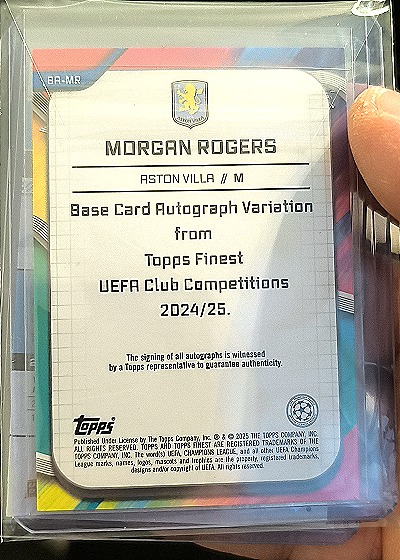 2024 Topps Finest UEFA Club Competitions #BR-MR Morgan Rogers — back