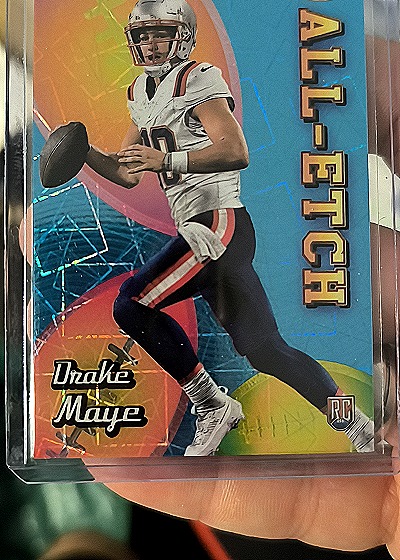 2024 Topps Chrome #CAE-DM Drake Maye All-Etch Rookie Patriots — front