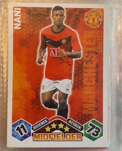 Topps Match Attax 2009-10 Premier League Nani Manchester United — front