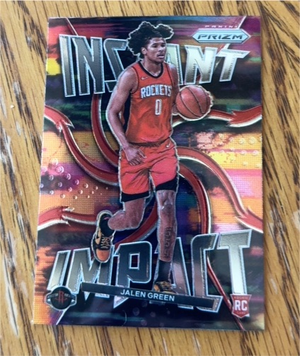 2021-22 Panini Prizm #25 Jalen Green Instant Impact Rookie — front