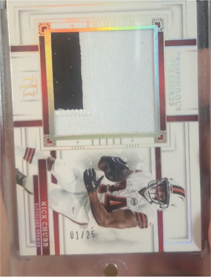 2024 Panini National Treasures Tremendous Treasures #TT-NCB Nick Chubb — front