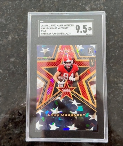 2024 Wild Card Auto Mania American #AMASP-LM Ladd McConkey — front