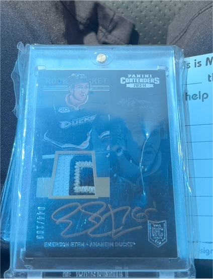 2013-14 Panini Contenders #267 Emerson Etem Rookie Patch Auto — front