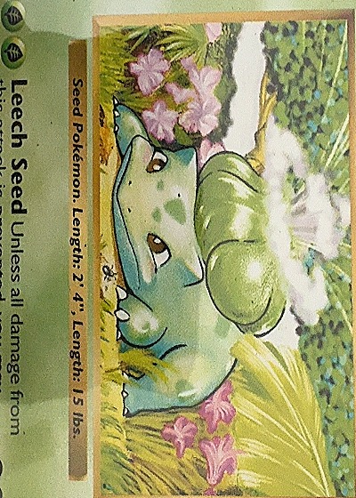 1999 Pokémon #1 Bulbasaur — front