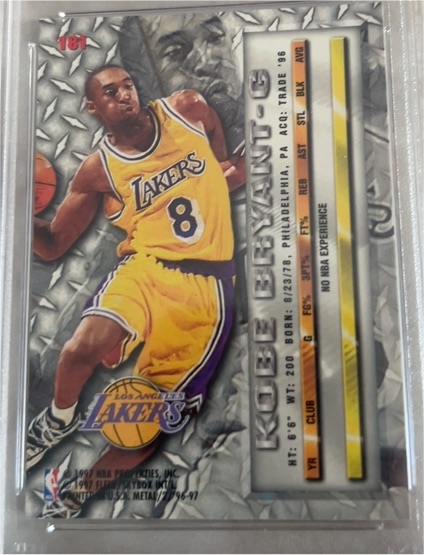 1997 Fleer Metal #181 Kobe Bryant — front