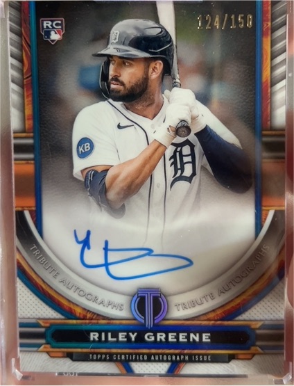 2023 Topps Tribute #TA-RG Riley Greene — front