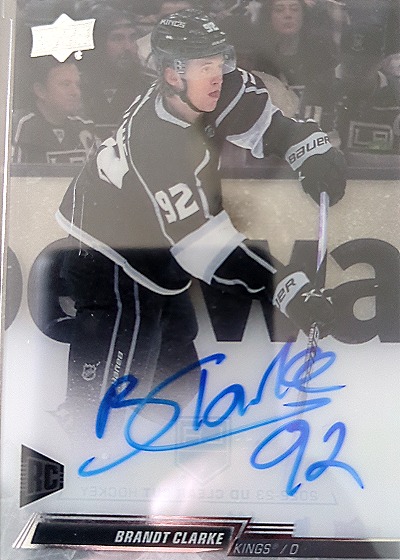 2020-21 Upper Deck Clear Cut #CC-BC Brandt Clarke — front