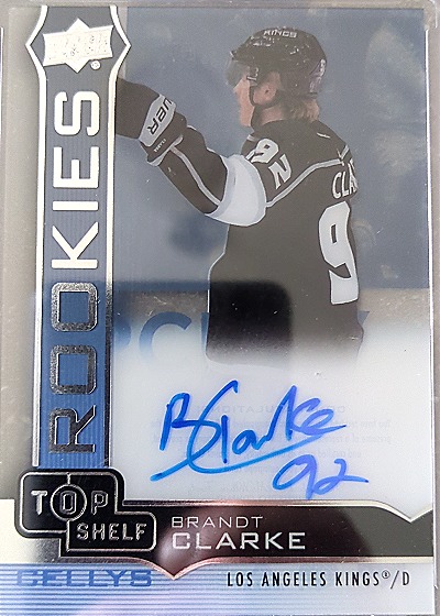 2022-23 Upper Deck Clear Cut Top Shelf Rookies #TS-BC Brandt Clarke — front