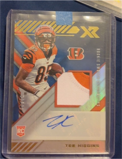 2020 Panini XR Rookie Swatch Autographs Tee Higgins #RSA-TH — front