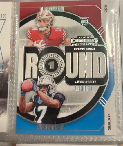 2024 Panini Contenders Round Numbers #8 Ricky Pearsall Xavier Legette — front