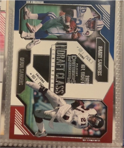 2024 Panini Contenders Draft Class Barry Sanders and Deion Sanders #11 — front