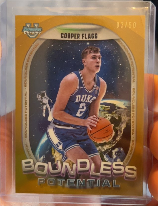 2024-25 Bowman University Chrome Boundless Potential #BP-3 Cooper Flagg — front
