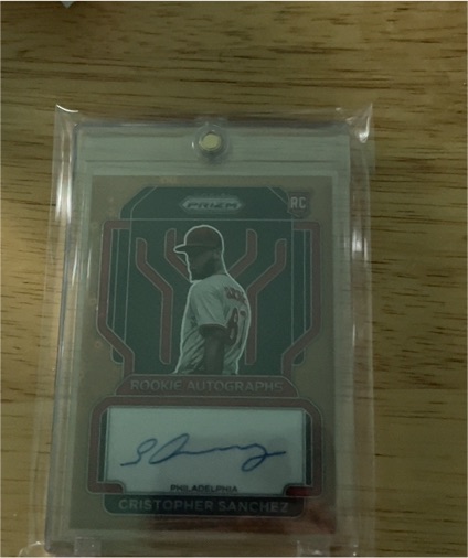 2022 Panini Prizm #RA-SZ Cristopher Sanchez Rookie Autographs — front