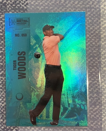 2022 Skybox Metal Universe Champions #050 Tiger Woods — front