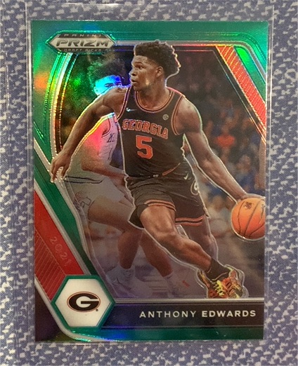 2021 Panini Prizm Draft Picks #65 Anthony Edwards Georgia Bulldogs — front